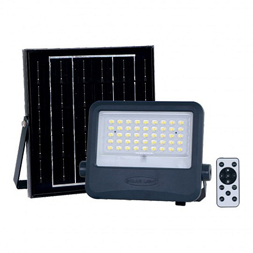 LED reflektor tamno sivi 50W solarni set 6500K IP65 ABS M452080-S6
