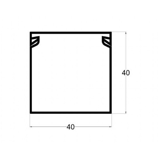 Kablovski kanal PVC - kanalica 40x40mm 2m ME-40x40mm