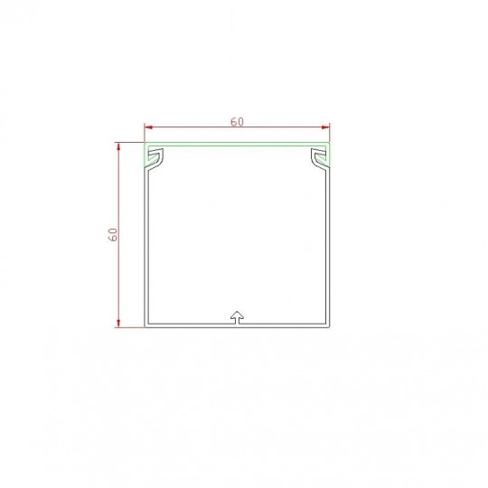 Kablovski kanal PVC - kanalica 60x60mm 2m ME-60x60mm