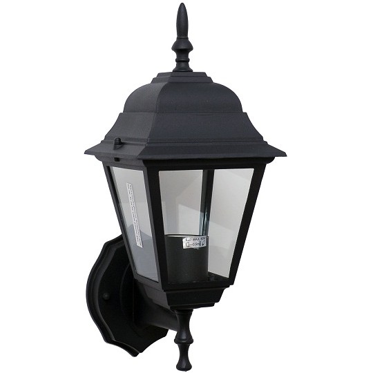 Max.1x60W crni IP44 E27 baštenska lampa - fenjer M2001-G