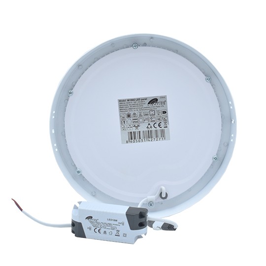 Nadgradni okrugli led panel beli 18W 6500K M18NO