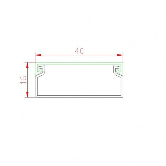 Kablovski kanal PVC - kanalica 40x16mm 2m ME-40x16mm