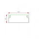Kablovski kanal PVC - kanalica 40x16mm 2m ME-40x16mm