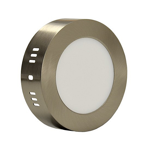 Nadgradni okrugli LED panel saten nikl 6W 6500K M6NO-SN