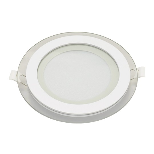 Ugradni okrugli LED panel beli 12W 6500K stakleni MPC12