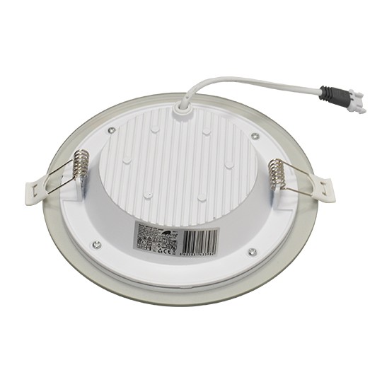 Ugradni okrugli LED panel beli 12W 6500K stakleni MPC12