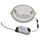 Ugradni okrugli LED panel beli 12W 6500K stakleni MPC12