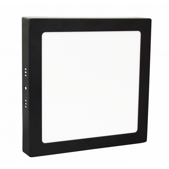 Nadgradni kvadratni led panel crni 24W 6500K M24NK-BK