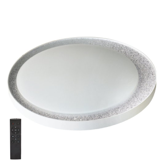 LED plafonjera transparentna 2x36W 180~260V 3CCT 3000/4000/6500K prizmatik+opal Ø550mm SMD sa daljinskim M205415