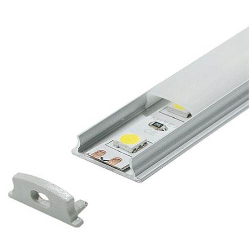 Fleksibilni aluminijumski (savitljiv) profil za LED trake 6x18x2000mm set sa difuzorom M640 Mitea Lighting