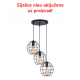 Visilica crna 3xE27 Max.60W/220V M0822-3
