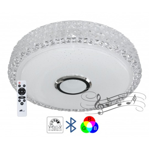 LED plafonjera bela 2x36W 180~260V WRGB fi500mm SMD sa zvučnikom 5W, bluetooth, Android/iOS APP iLink (muzička plafonjera) smart M205440-BT