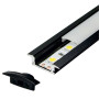 Aluminijumski profil za LED trake crni ugradno-nadgradni set sa difuzorom 7x24.7x2000mm M508-C Mitea Lighting