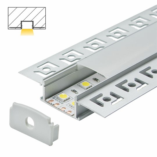 Aluminijumski profil za LED trake ugradni set sa difuzorom 14x61x2000mm MA6114