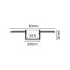 Aluminijumski profil za LED trake ugradni set sa difuzorom 14x61x2000mm MA6114