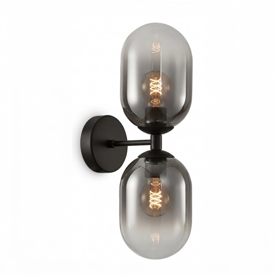 Zidna lampa crna 2xE27 max.60W/220V M10490-2Z