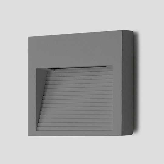 Zidna lampa siva 6W 4000K IP65 120x120x18mm kvadratna SMD LED -spoljna nadgradna 40lm M953025-1 Mitea Lighting