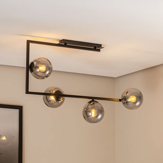 Luster crni 4xE27 Max.60W/220V M10772-4 Mitea Lighting