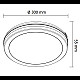 LED plafonjera siva Mona-300-30W 3000/4000/6500K IP65