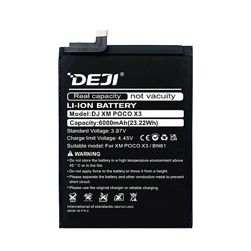 Baterija Deji za Xiaomi Poco X3 BN61 (6000 mAh)