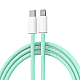 Kabel Braided PD Type-C na Lightning 20W zeleni