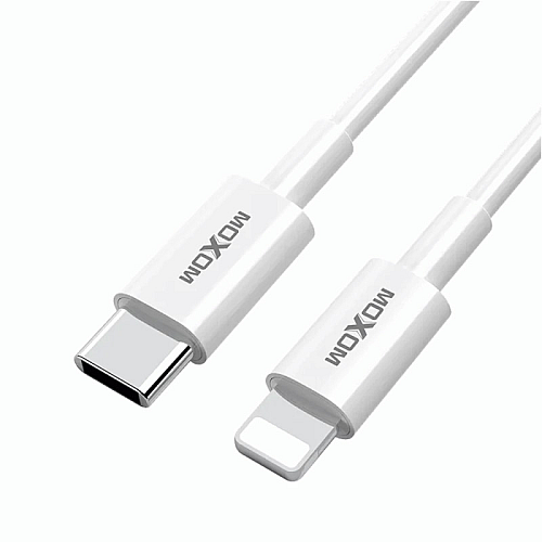 Kabel Moxom MX-CB113 PD 30W na Type-C na iPhone Lightning beli 1m