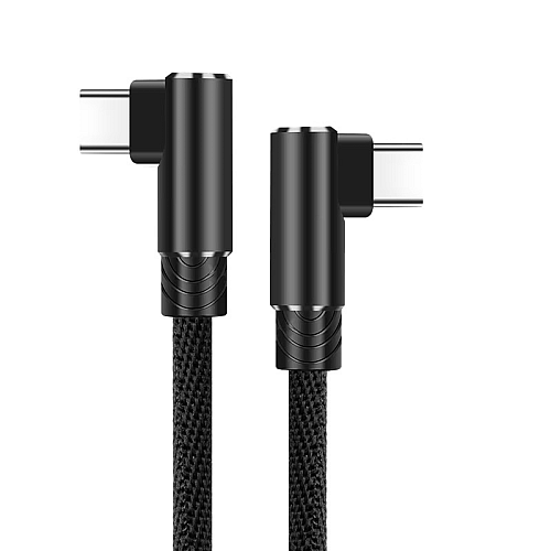 Kabel Type-C na Type-C Elbow crni 1m