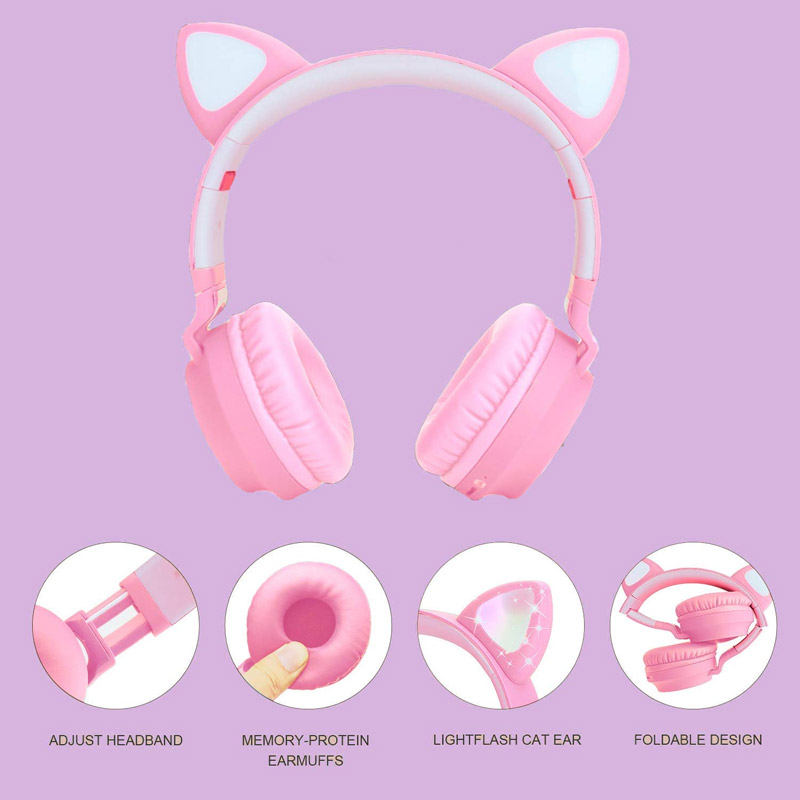 Bluetooth slušalice BT028C (S28) roze