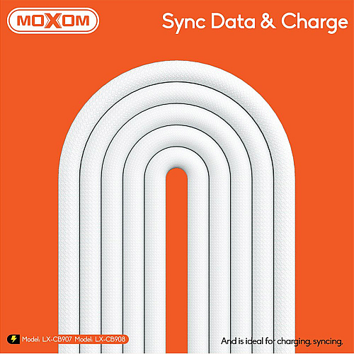 Kabel Moxom LX-CB907 Type-C na Type-C beli 1m