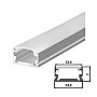 Set aluminijumski profil za LED trake 2m 13.2x7 LPR-510/2-SET
