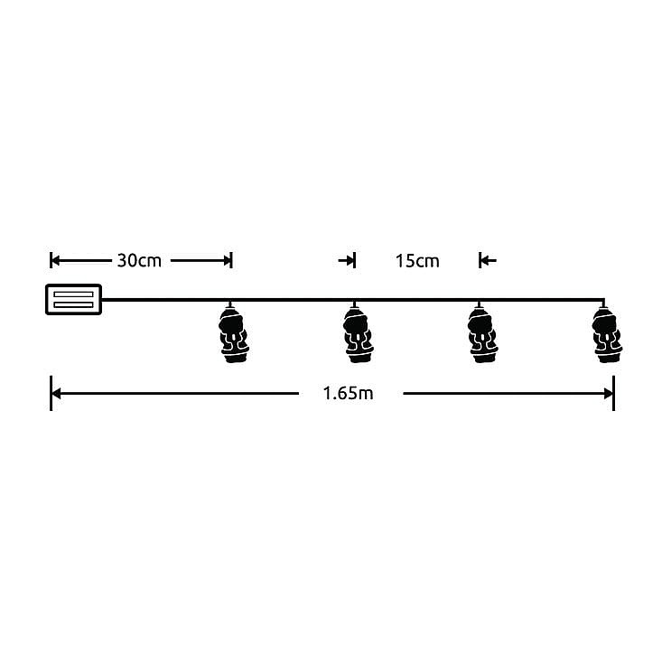 LED svetleći niz "deda mrazevi" 1.65m ML-C1013