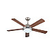 Plafonski ventilator sa svetlom E27 i daljinskim upravljačem, 132 cm, 70W, nikl-braon 147-29006