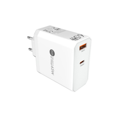 Univerzalni USB brzi punjač 65W USB-C PD+USB-A QC 3.0 USBP379