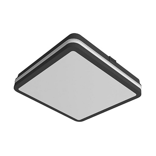 Crna LED plafonjera 24W, promenljiva boja svetla