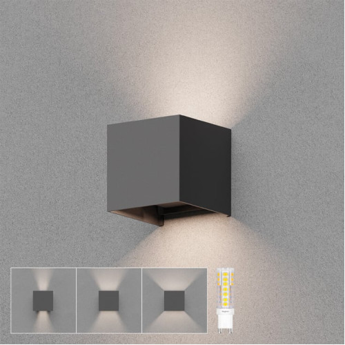 BRAYTRON zidna lampa 1xG9 tamno siva