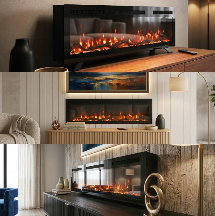 Prosto smart el. 60" 3u1 multikolor s. kamin 1800W EK60G15/WF