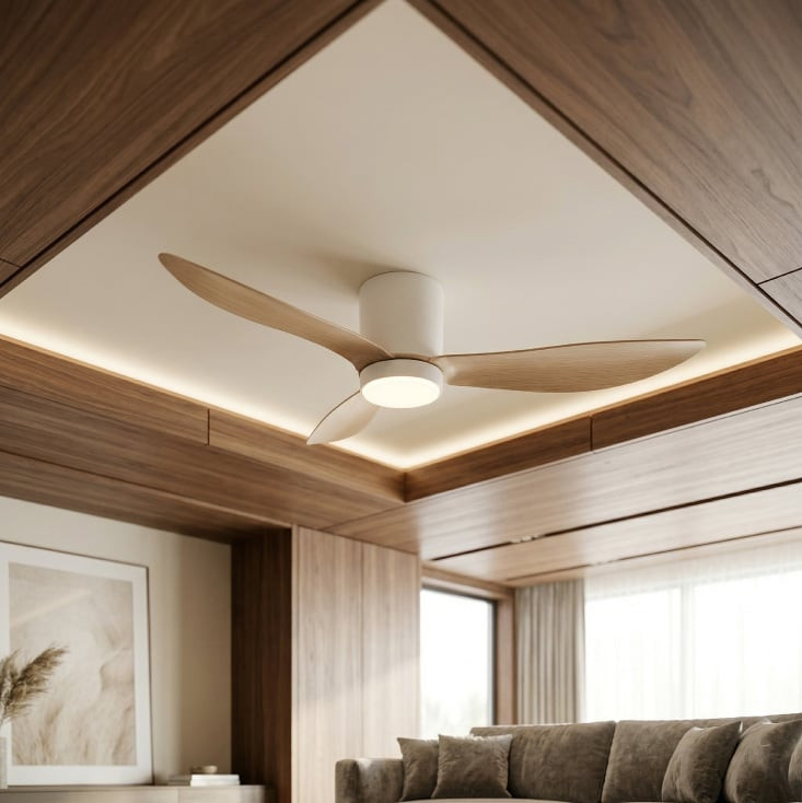 Prosto plafonski vent. 132cm, 3 elise, LED svetlo CFH5205L-3/40WH