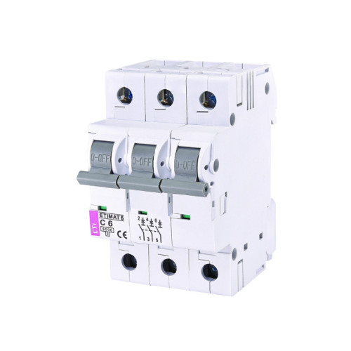 Automatski osigurač 3P ETI C 6A 6KA E2145512