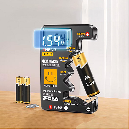 Tester baterija (AA,AAA,C,D),9V,Li-Ion,dugmaste BT-189