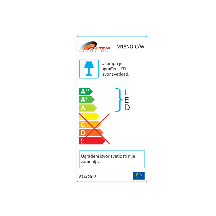 LED nadgradna panel lampa 18W+6W M18NO-C/W