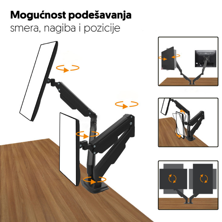 Stoni nosač za dva monitora 17" do 32" MH311D