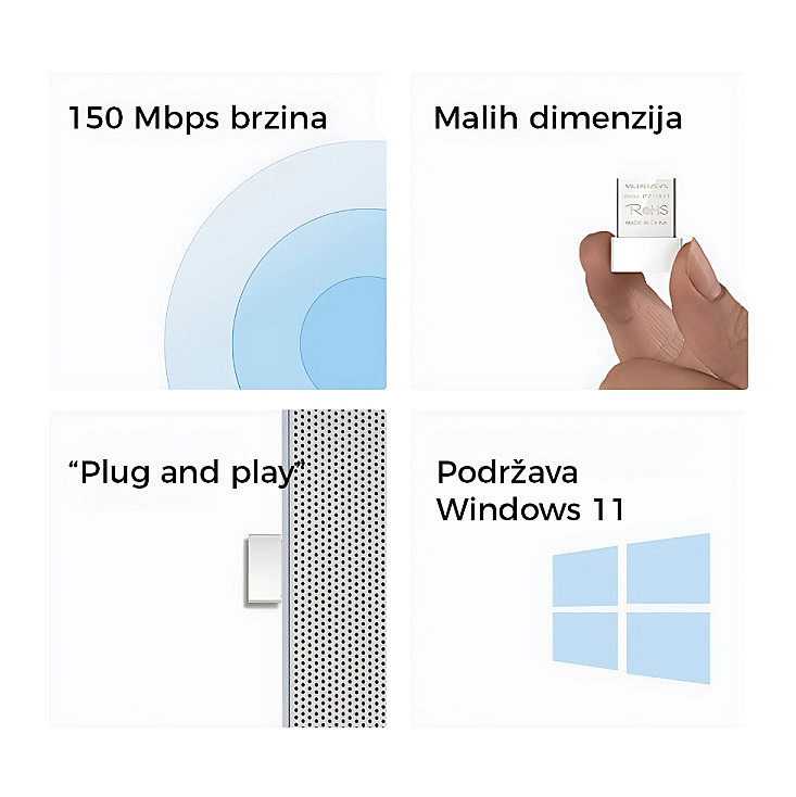 Wi-Fi USB nano adapter Mercusys-MW150US