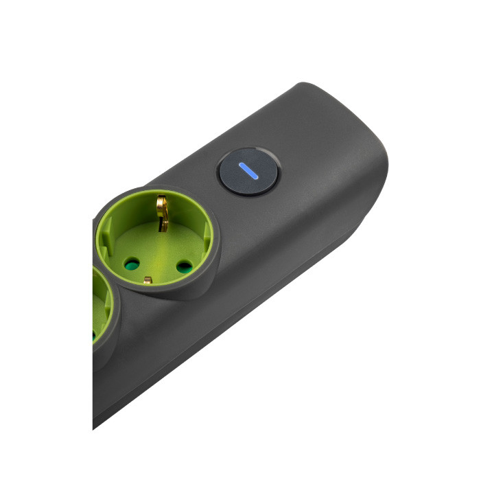 Razvodnik sa 4 mesta 1.4m 1.5mm2 + prekidač NVU4K/GY-P/1,5