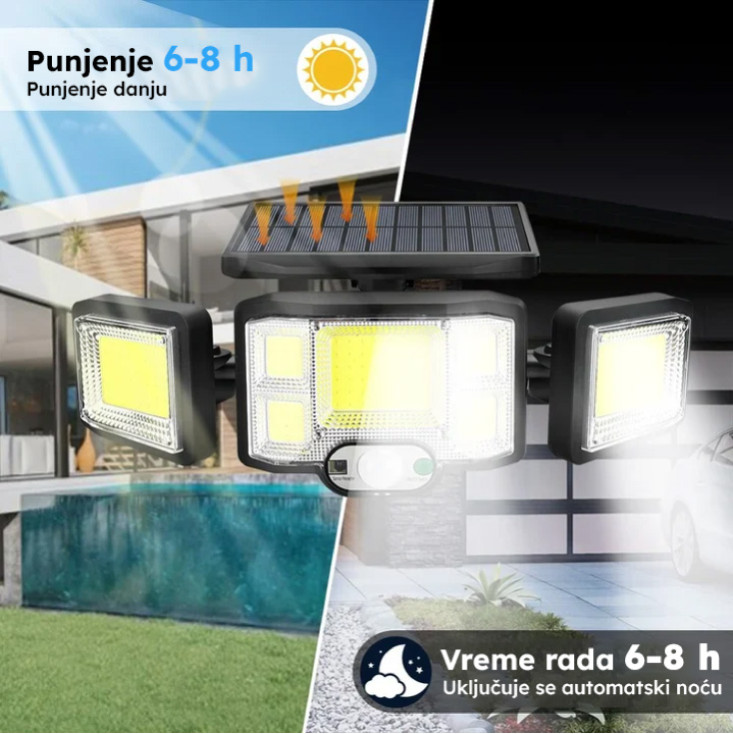 Solarni LED reflektor-lampa sa PIR senzorom LRFSL02