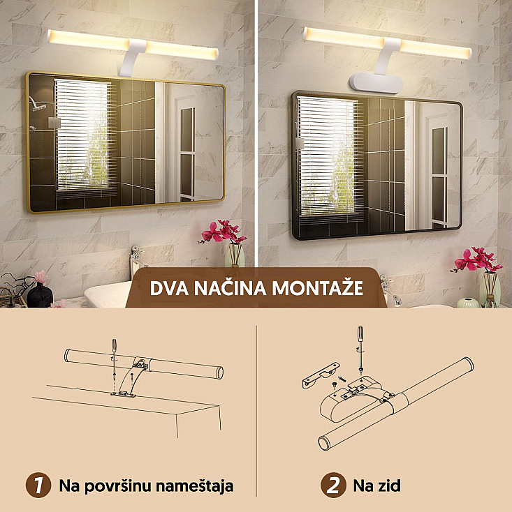 Prosto zidna LED lampa 8W LCN-K07-60/WH