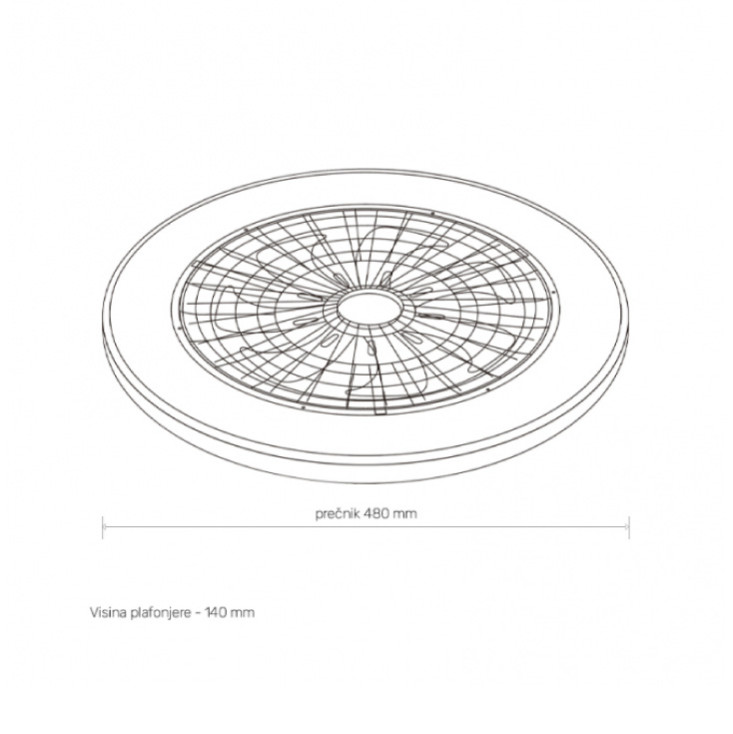 LED plafonjera sa ventilatorom YL-FAN-G001/D