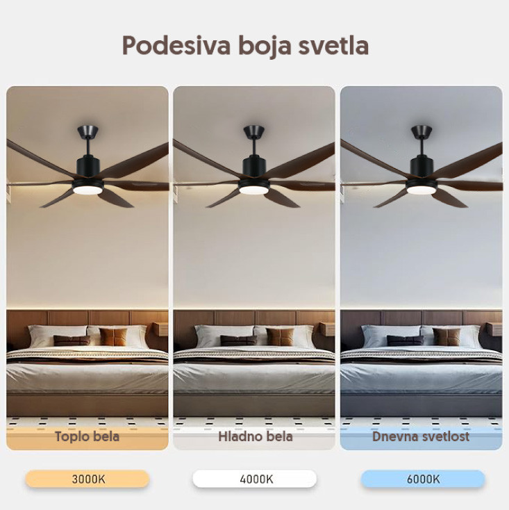 Prosto plafonski ventilator sa LED svetlom 167cm CFB6623L-6/50