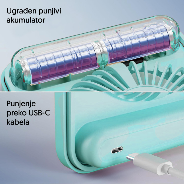 Stoni USB mini ventilator sa displejem 17417-5919GR