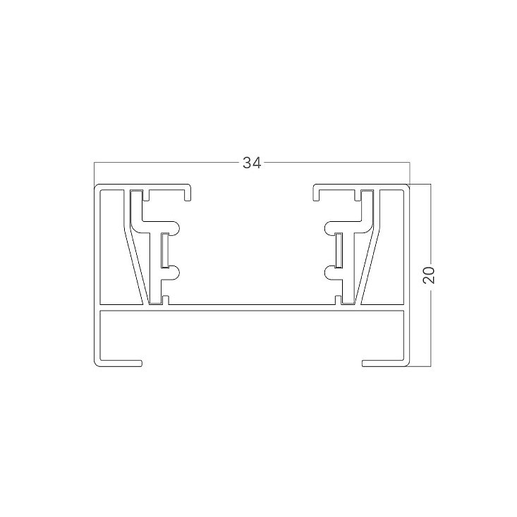 Braytron bela monofazna šina 1m BY40-00110