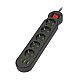 Razvodnik sa 5 mesta 2m 1.5mm2+pr. 2xUSB+tip C NV554U-2/BK
